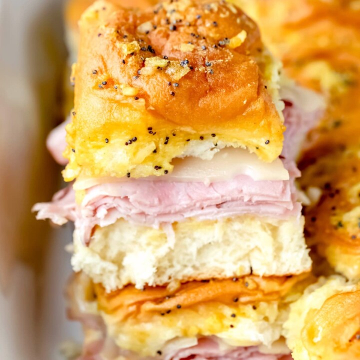 Baked Ham and Cheese Sliders - I Heart Eating