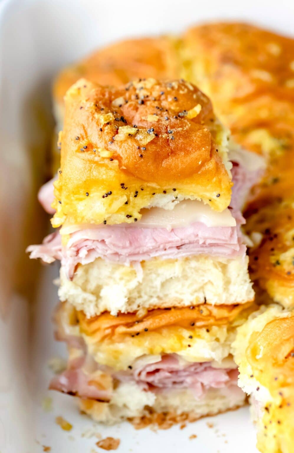 Baked Ham and Cheese Sliders - I Heart Eating