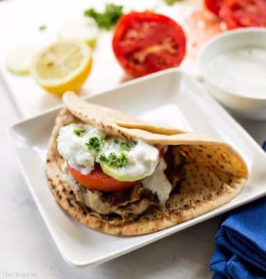 Greek Ground Chicken Burger Recipe - I Heart Eating