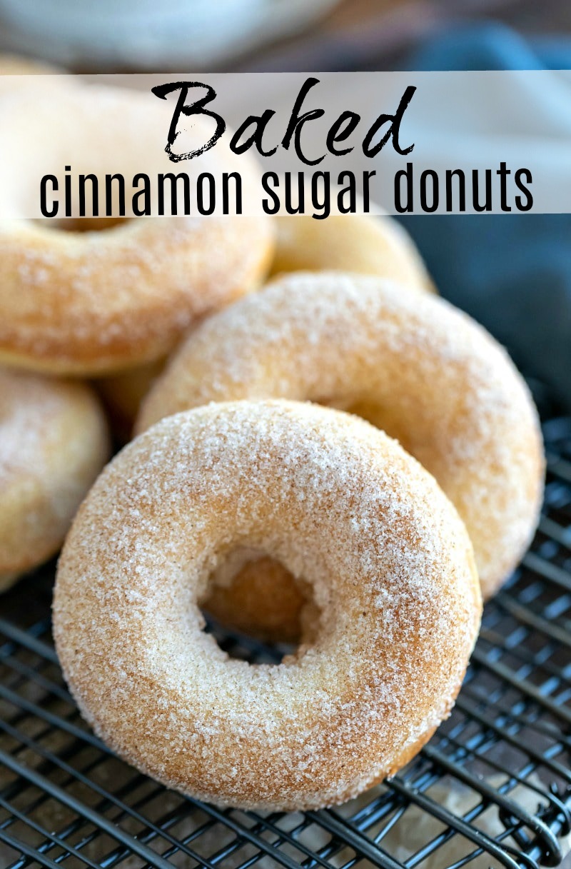 Baked Cinnamon Sugar Donuts - I Heart Eating