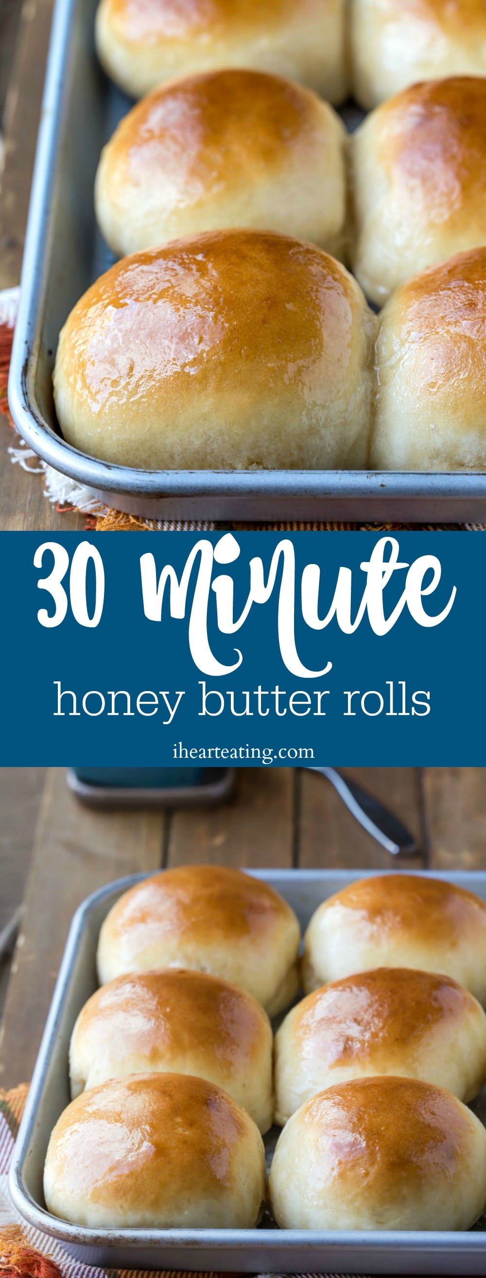 30 Minute Honey Butter Rolls - i heart eating