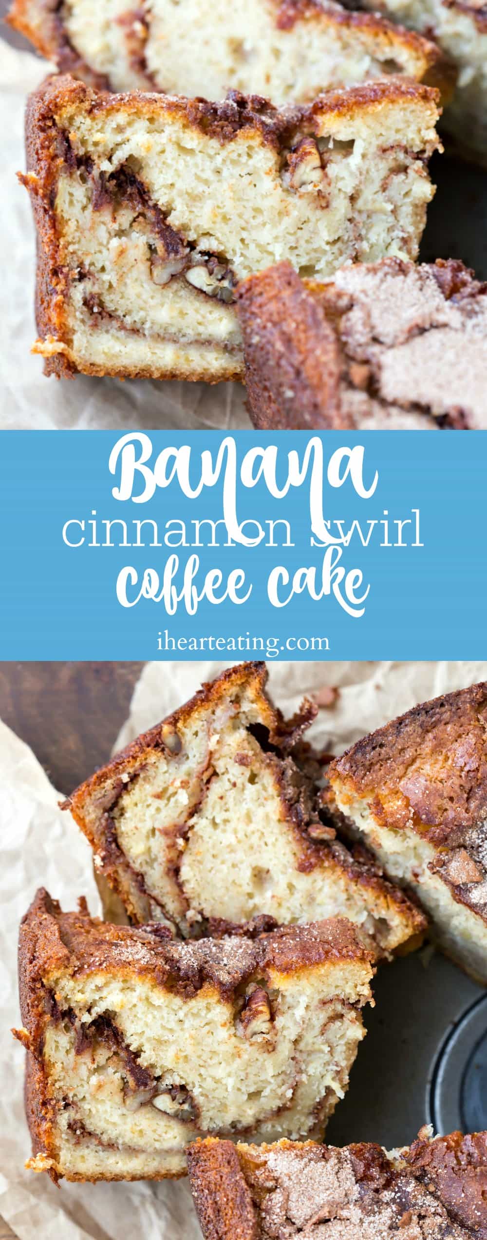 Banana Cinnamon Swirl Coffee Cake - I Heart Eating