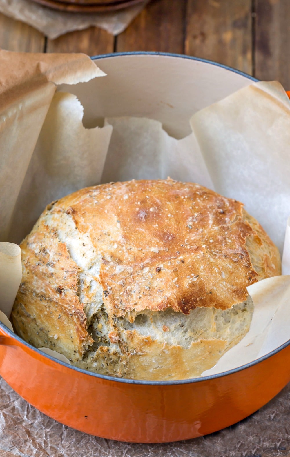 Clay Pot Bread Recipe (No Knead) - The Herbeevore