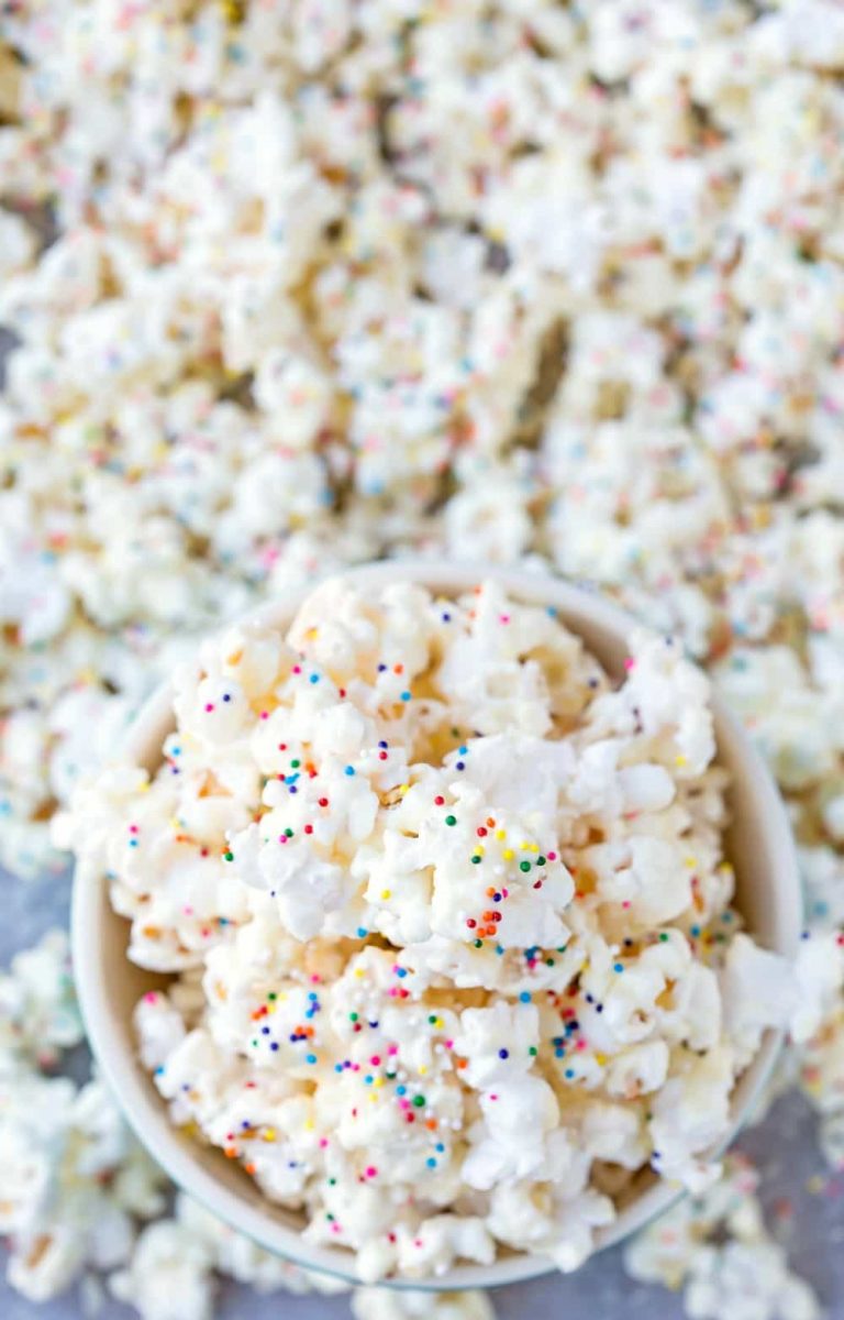 Birthday Cake Popcorn Recipe - I Heart Eating