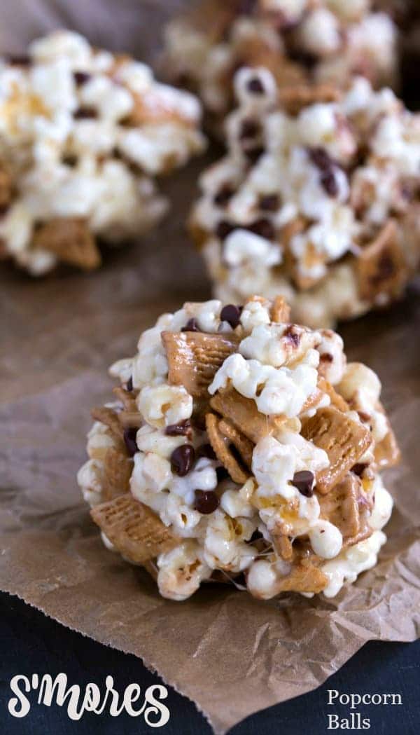 S'mores Popcorn Balls I Heart Eating