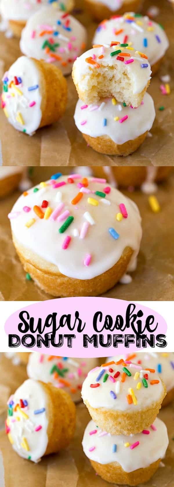 Sugar Cookie Donut Muffin Recipe - I Heart Eating