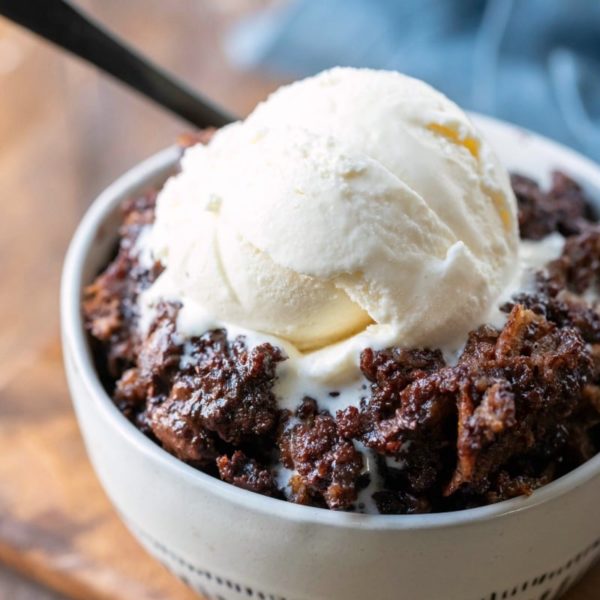 Crock Pot Triple Chocolate Bread Pudding Recipe - I Heart Eating