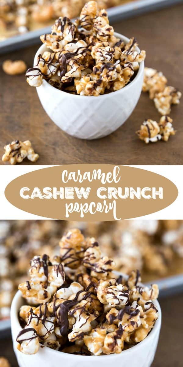 Caramel Cashew Crunch Popcorn Recipe - I Heart Eating