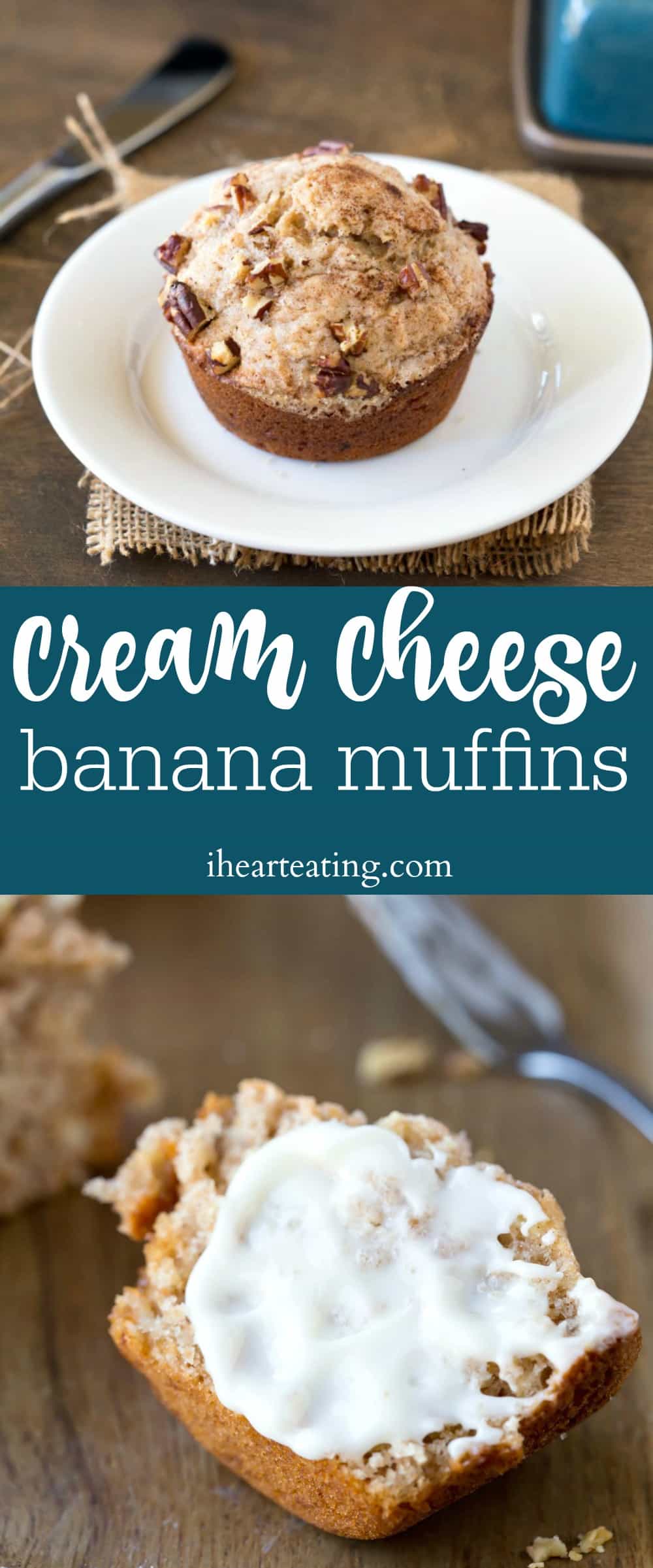 Cream Cheese Banana Muffin Recipe - I Heart Eating