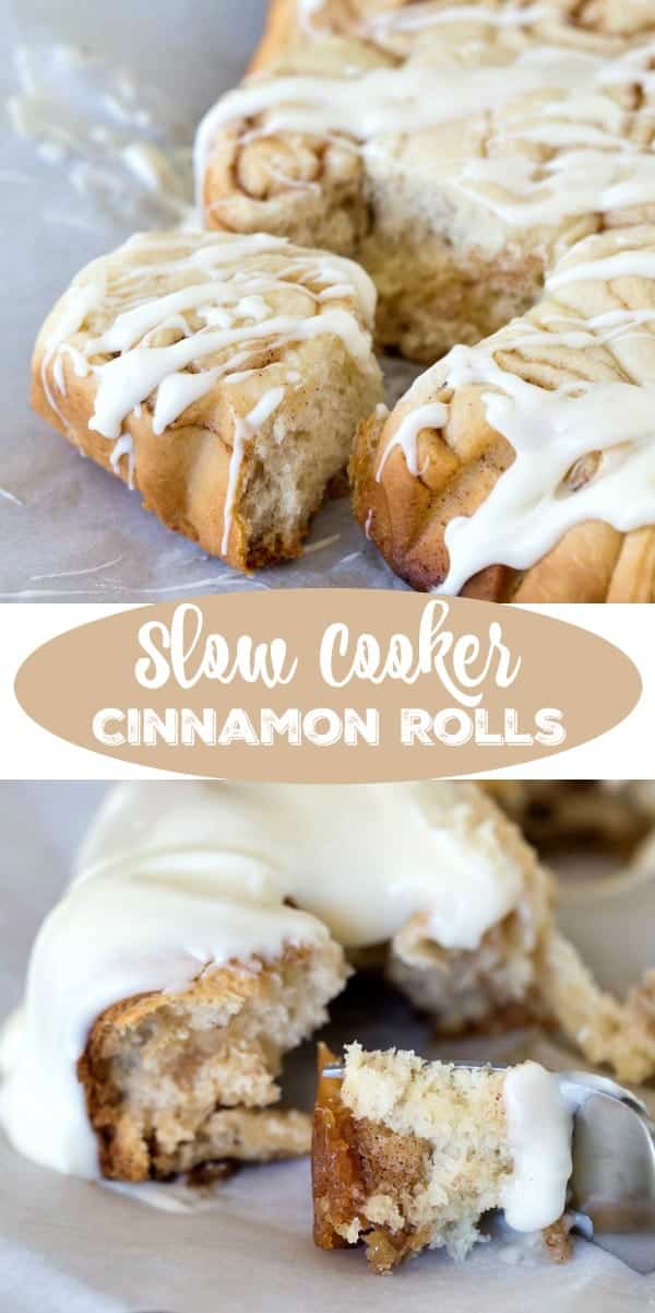 Slow Cooker Cinnamon Roll Recipe - I Heart Eating