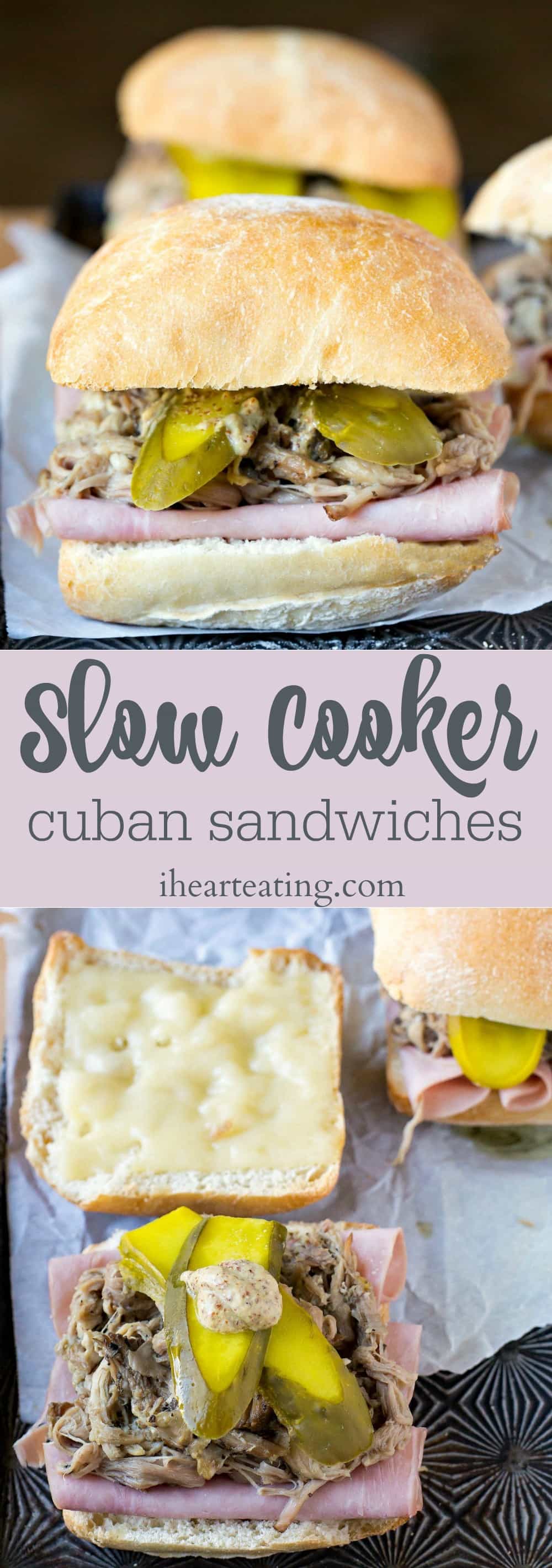 Slow Cooker Cuban Sandwiches - I Heart Eating