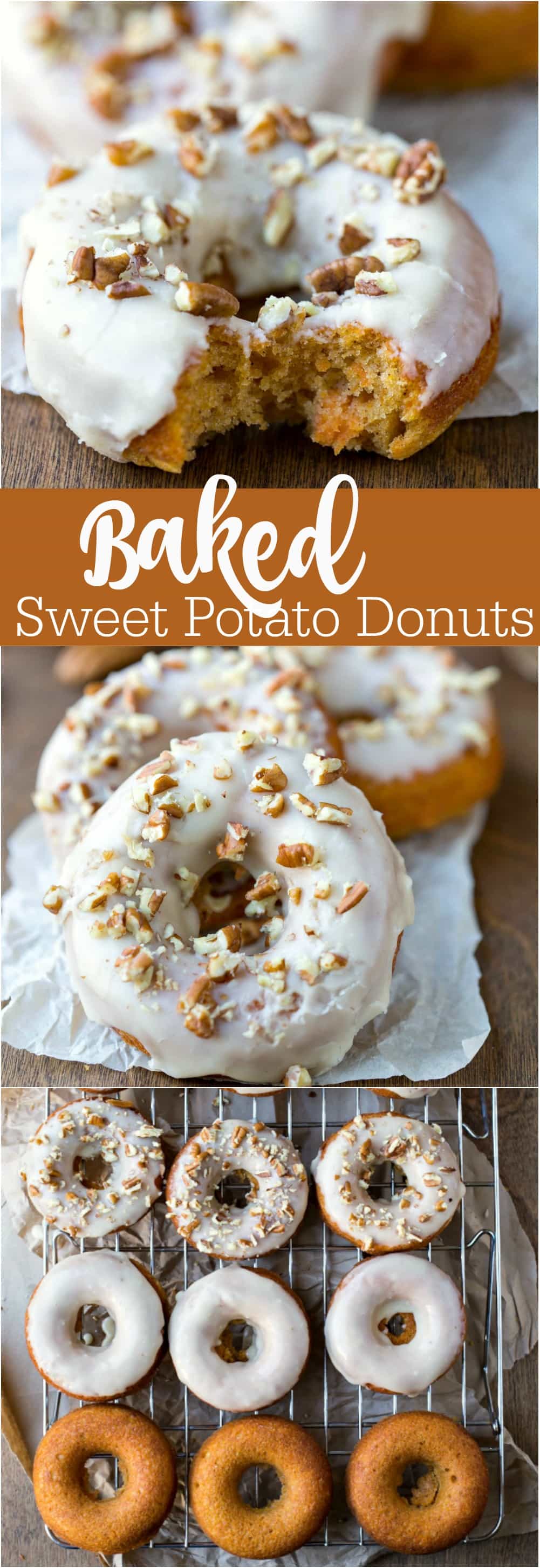 Baked Sweet Potato Donuts - I Heart Eating