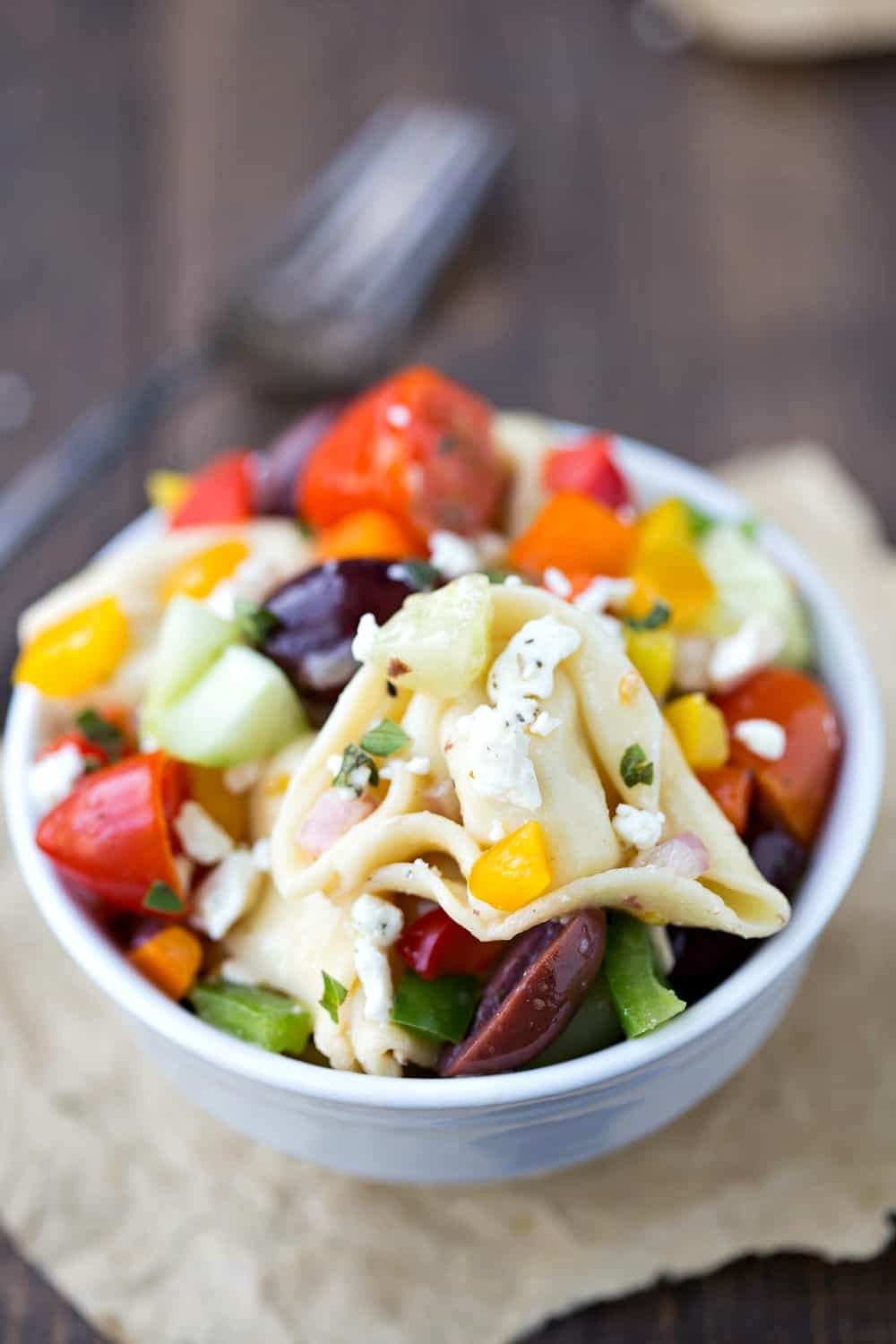 Greek Tortellini Pasta Salad  I Heart Eating