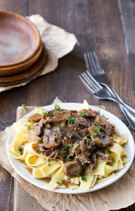 Crockpot Beef Tips - I Heart Eating