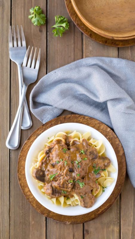 Slow Cooker Beef Stroganoff - I Heart Eating