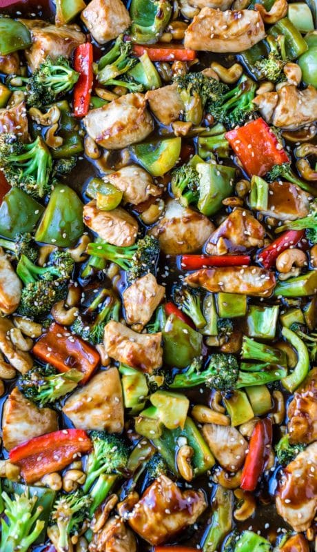 Sheet Pan Cashew Chicken - I Heart Eating