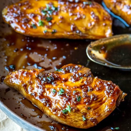 Skillet Honey Garlic Chicken - I Heart Eating