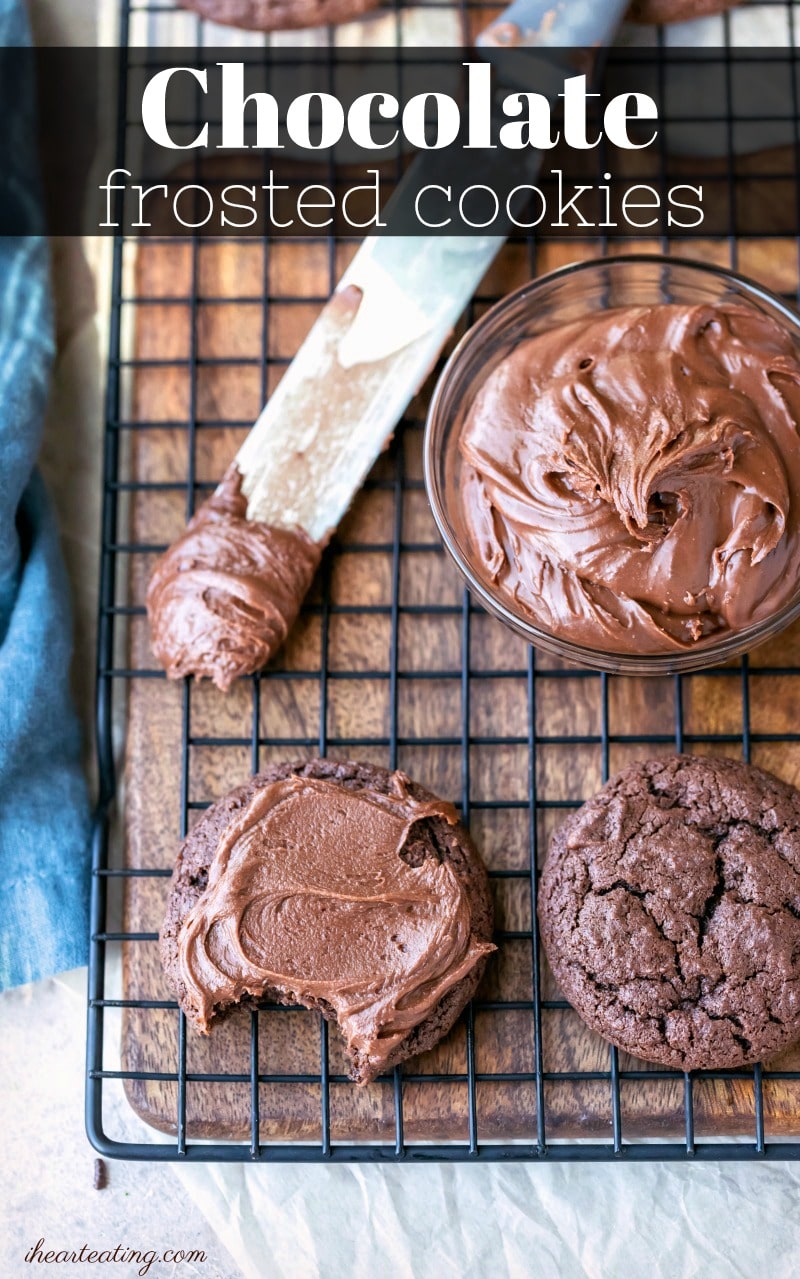 Chocolate Frosted Cookies - I Heart Eating