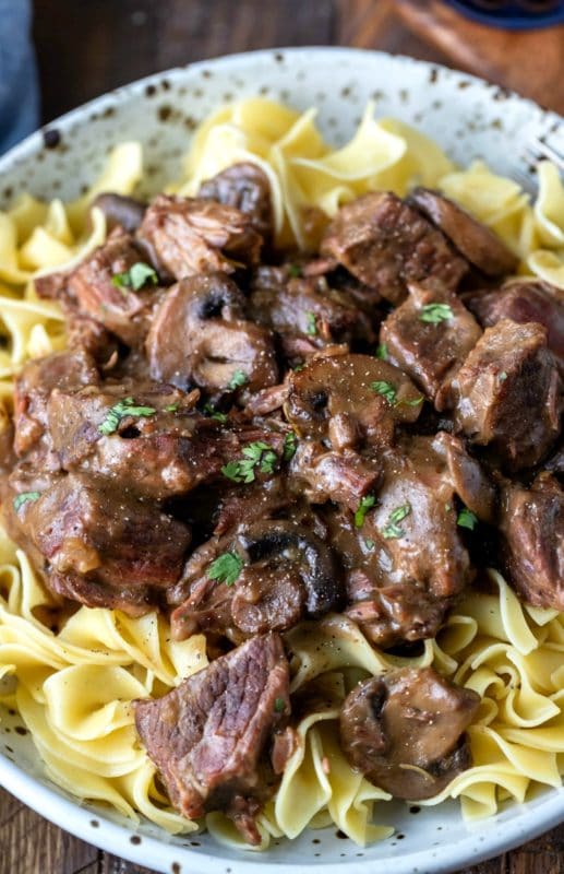 Crockpot Beef Tips - I Heart Eating