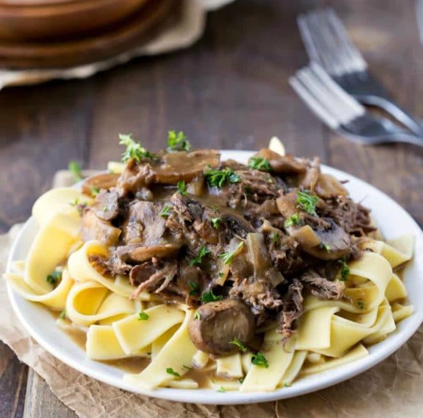 Crockpot Beef Tips - I Heart Eating