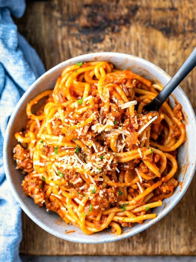 Instant Pot Spaghetti And Meat Sauce - I Heart Eating