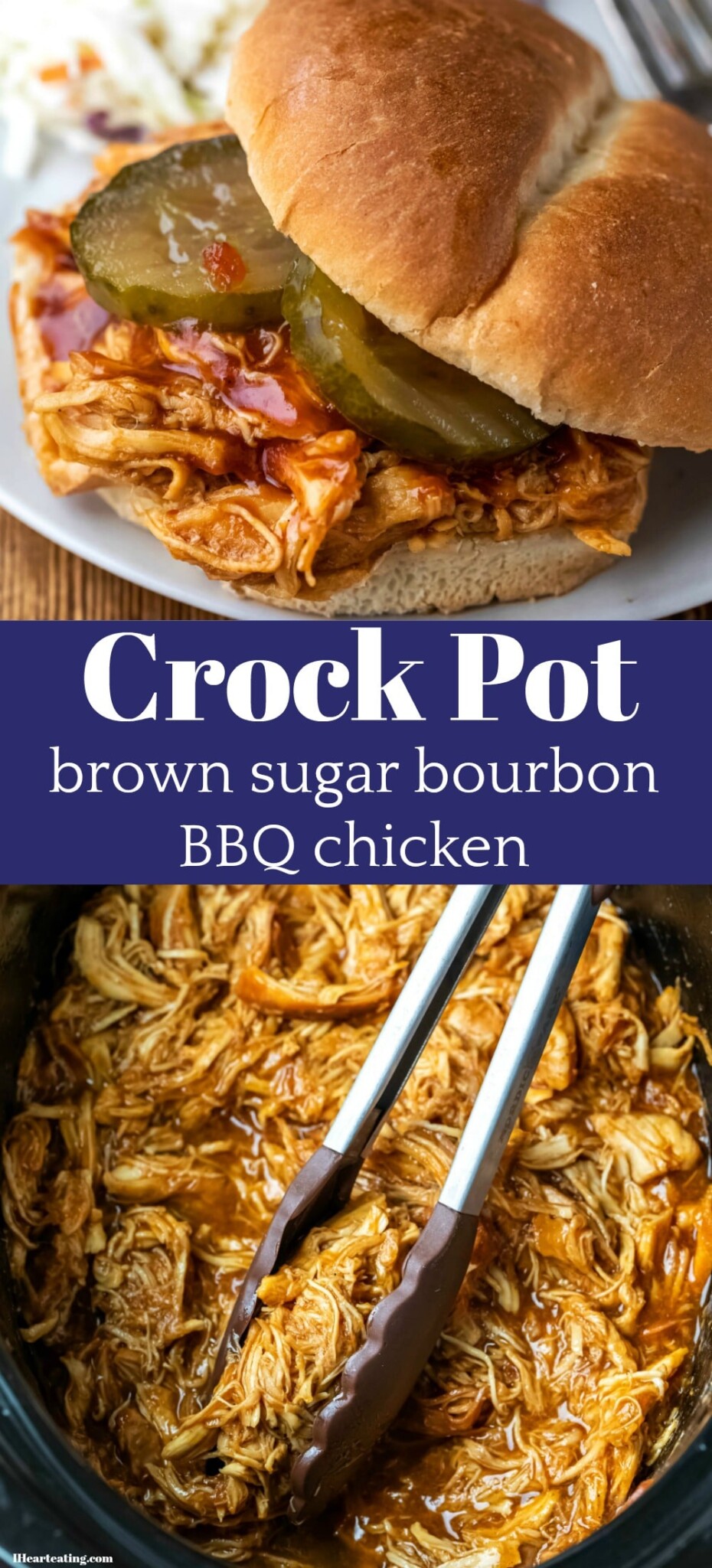 Crock Pot Brown Sugar Bourbon BBQ Chicken - I Heart Eating