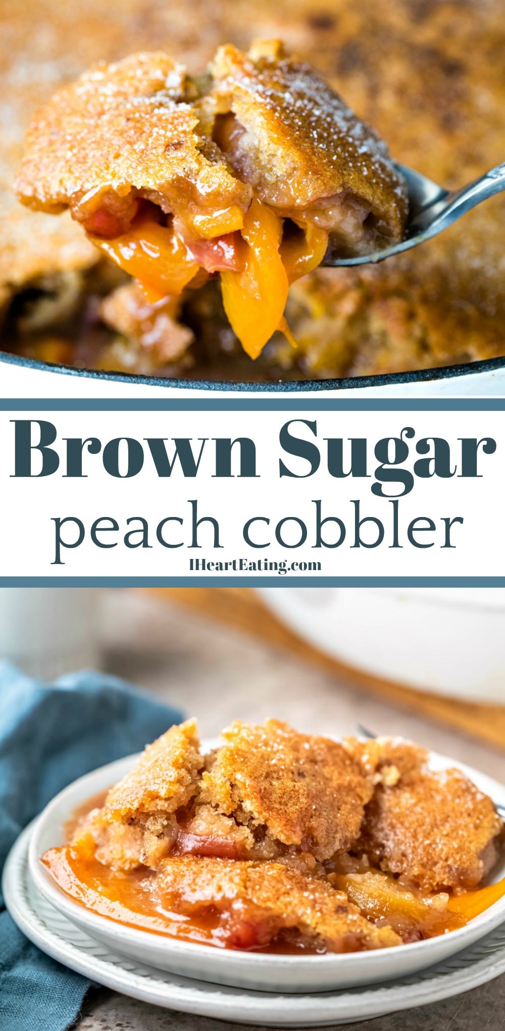 Brown Sugar Peach Cobbler - I Heart Eating