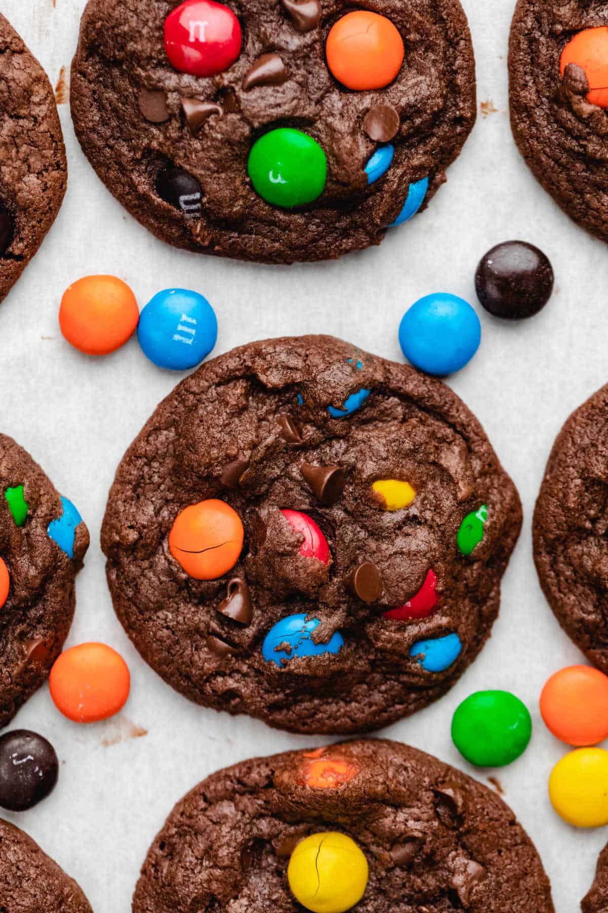 Chocolate M&M Cookies - I Heart Eating