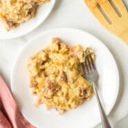 Slow Cooker Scalloped Potatoes with Ham - I Heart Eating