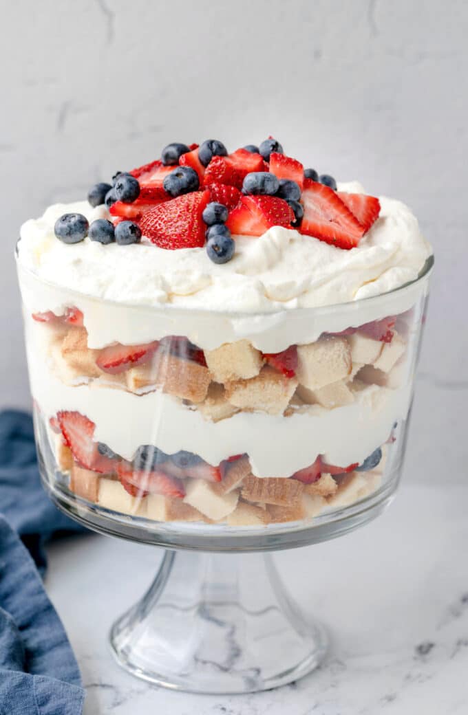 Red White and Blue Trifle - I Heart Eating