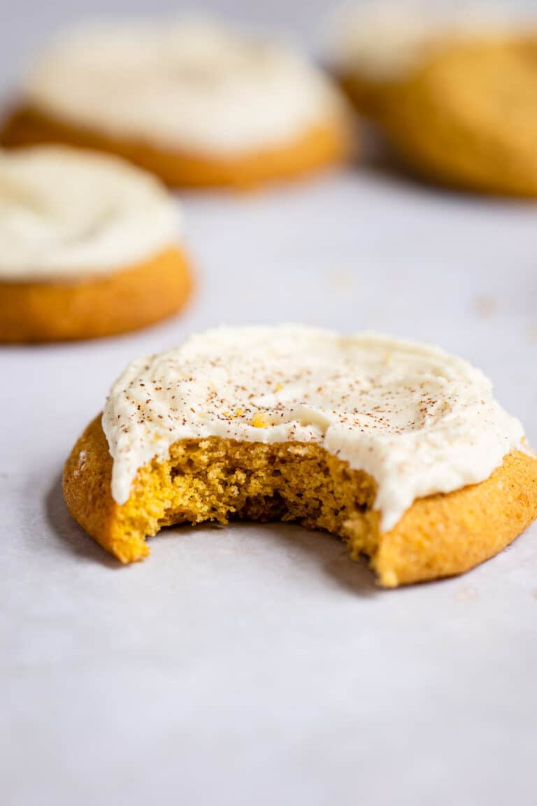 Melt-In-Your-Mouth Frosted Pumpkin Cookies - I Heart Eating