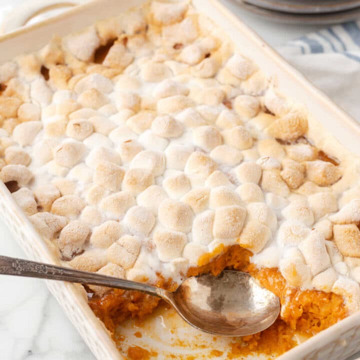 Sweet Potato Casserole with Marshmallows - I Heart Eating