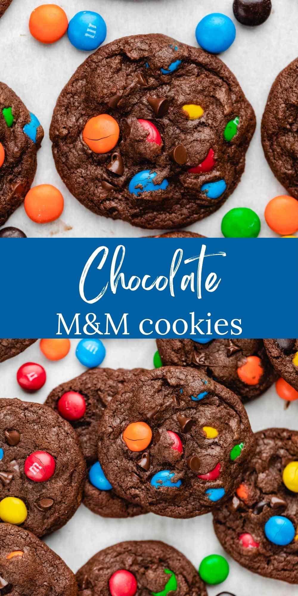 Chocolate M&M Cookies - I Heart Eating