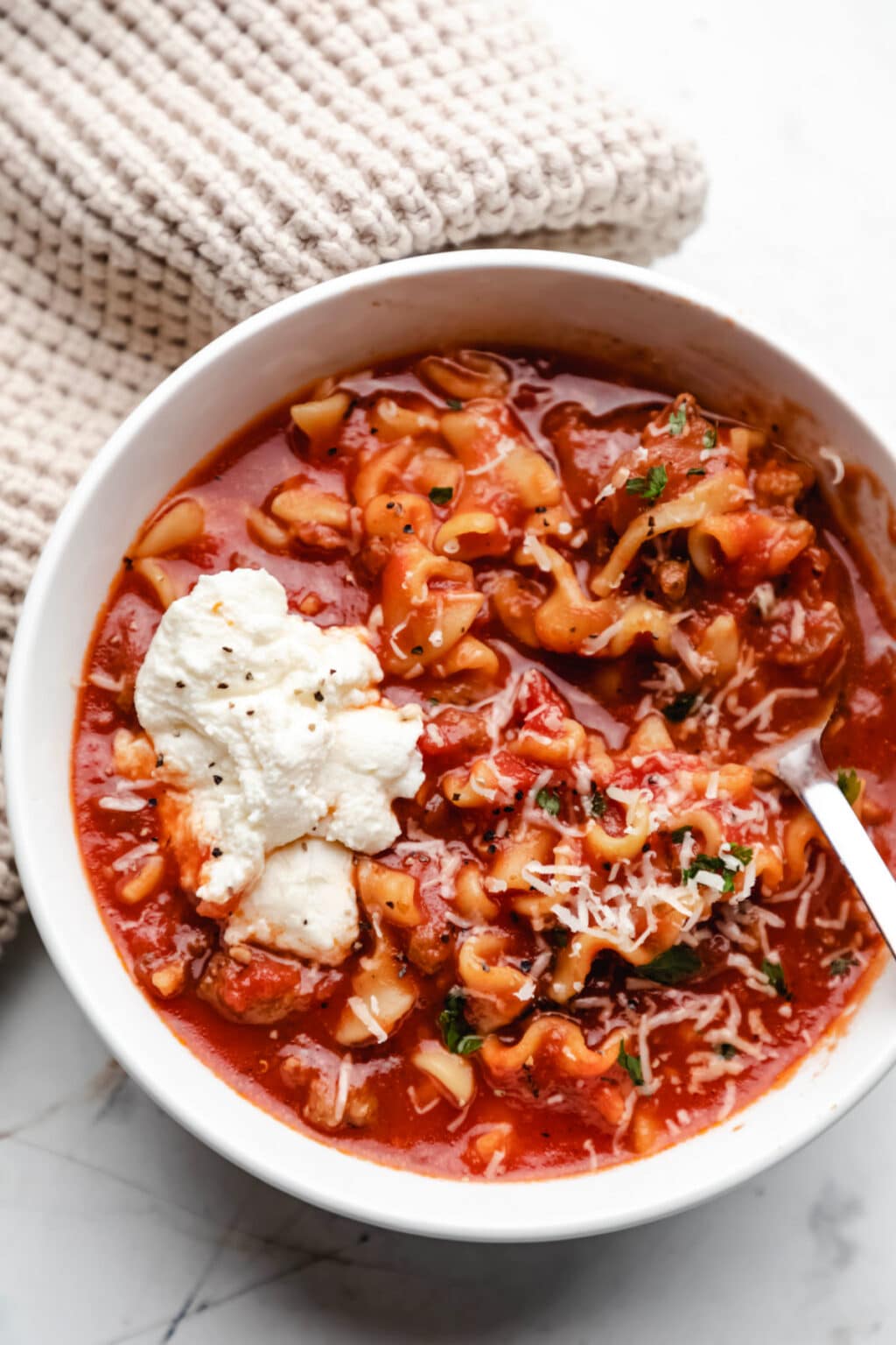 Slow Cooker Lasagna Soup I Heart Eating