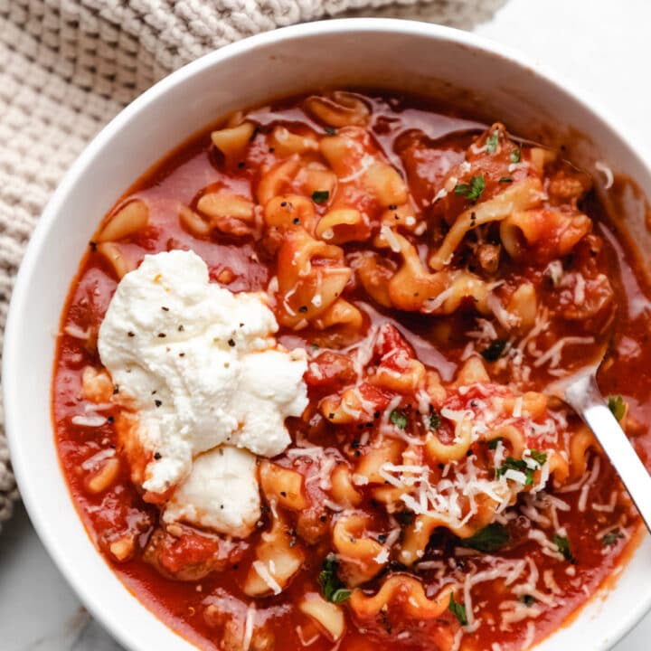 Slow Cooker Lasagna Soup I Heart Eating