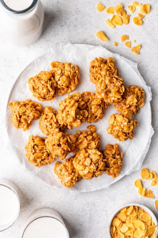 Peanut Butter Cornflake Cookies No Bake I Heart Eating