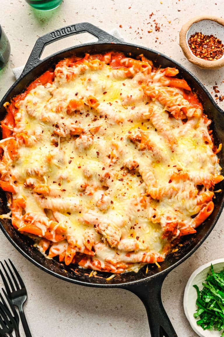 One-Skillet Baked Ziti - I Heart Eating