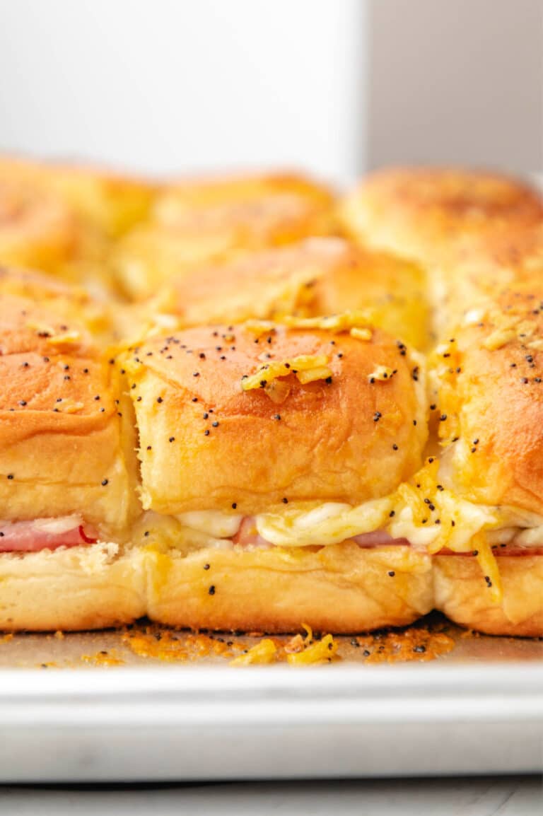 Baked Ham and Cheese Sliders - I Heart Eating