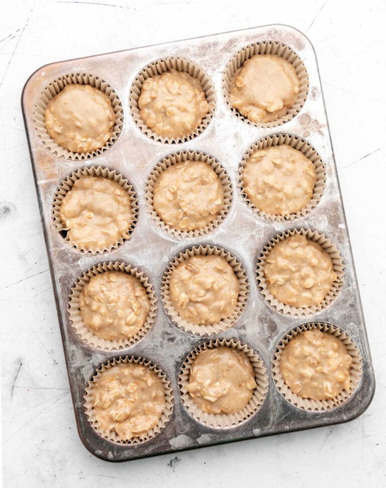 Banana Oatmeal Muffins - I Heart Eating